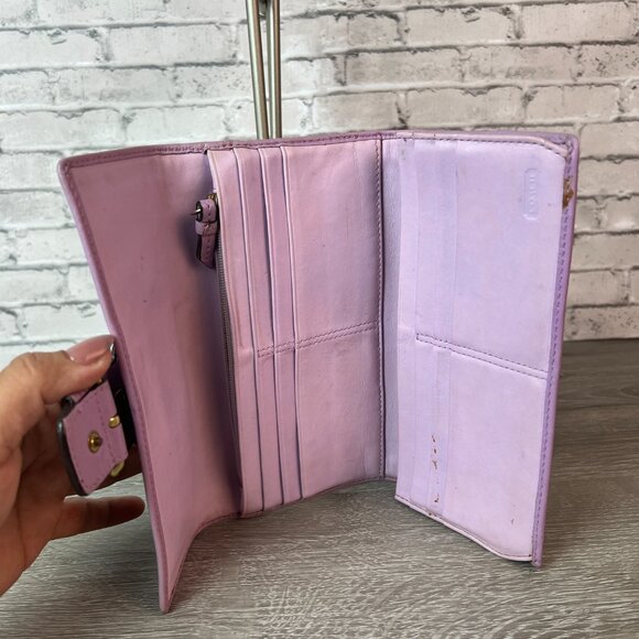 Coach Soho Coach Pink and Brown Clutch with Signature Monogram Wallet - Picture 6 of 6